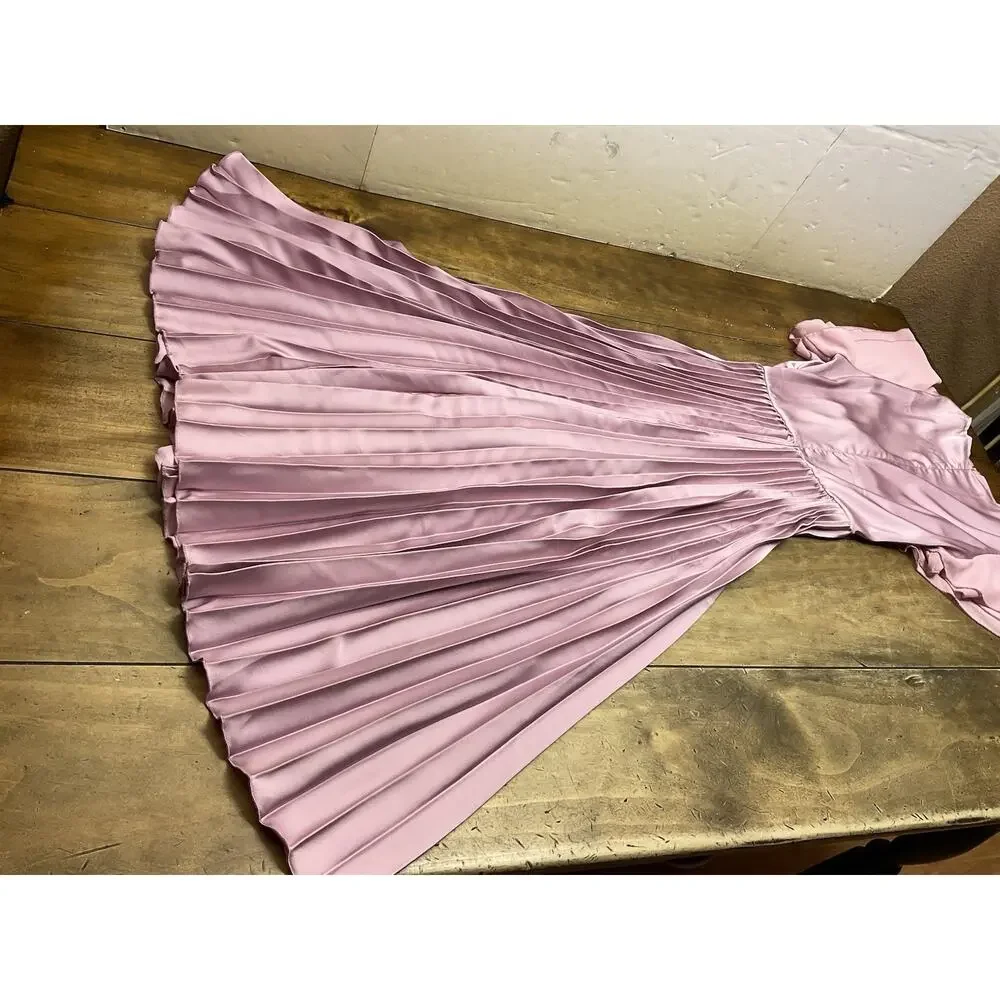 Petal & Pup Nova Flutter Sleeve Midi Dress In Dusty Rose Size Small NWT